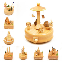 FQ Marke Großhandel benutzerdefinierte Handwerk Spielzeug Schmuck Holz Geschenk Spieluhr